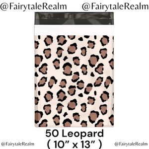 10”x13” Leopard ( 50 ) Poly Mailers, Shipping Envelopes, Gift Bags